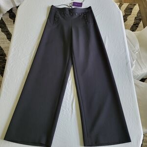 Ralph Lauren Sailor Pants Purple Label Navy Wool 6 NWT